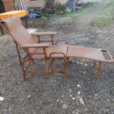 Long Bamboo and rattan chair 1900