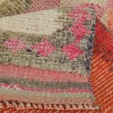 3x13 Salmon Orange & Cream Orientel Wool Runner Rug, 87x384 Cm