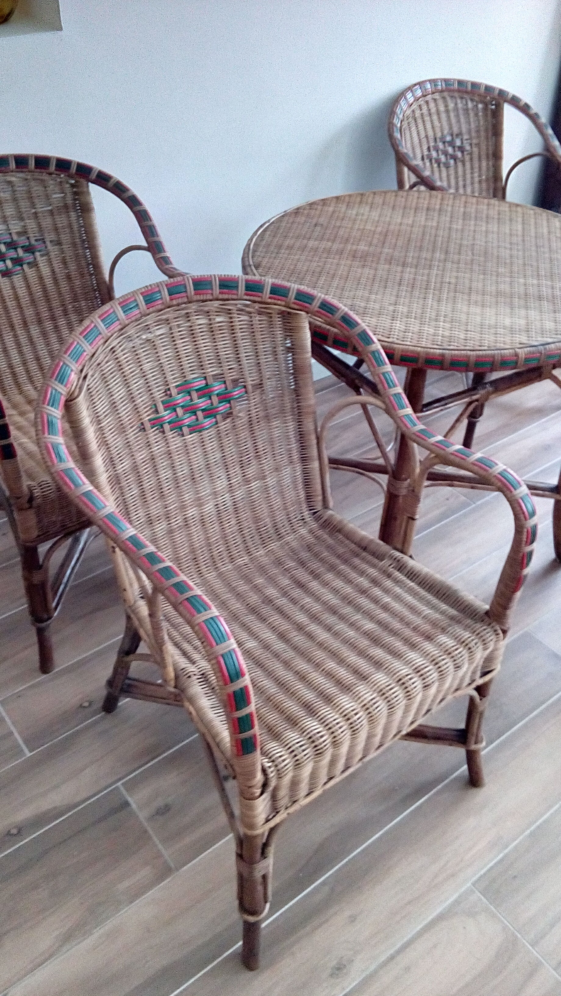 Rattan wicker garden salon rattan year 60