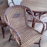 Rattan wicker garden salon rattan year 60