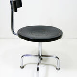 Architects chair with tubular steel frame, height adjustable