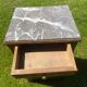 19th century white marble bedside table