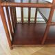 Retro side table - vinyl furniture - rattan and bamboo - 1980s