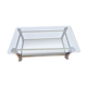 Table basse à deux plateaux verre et miroir