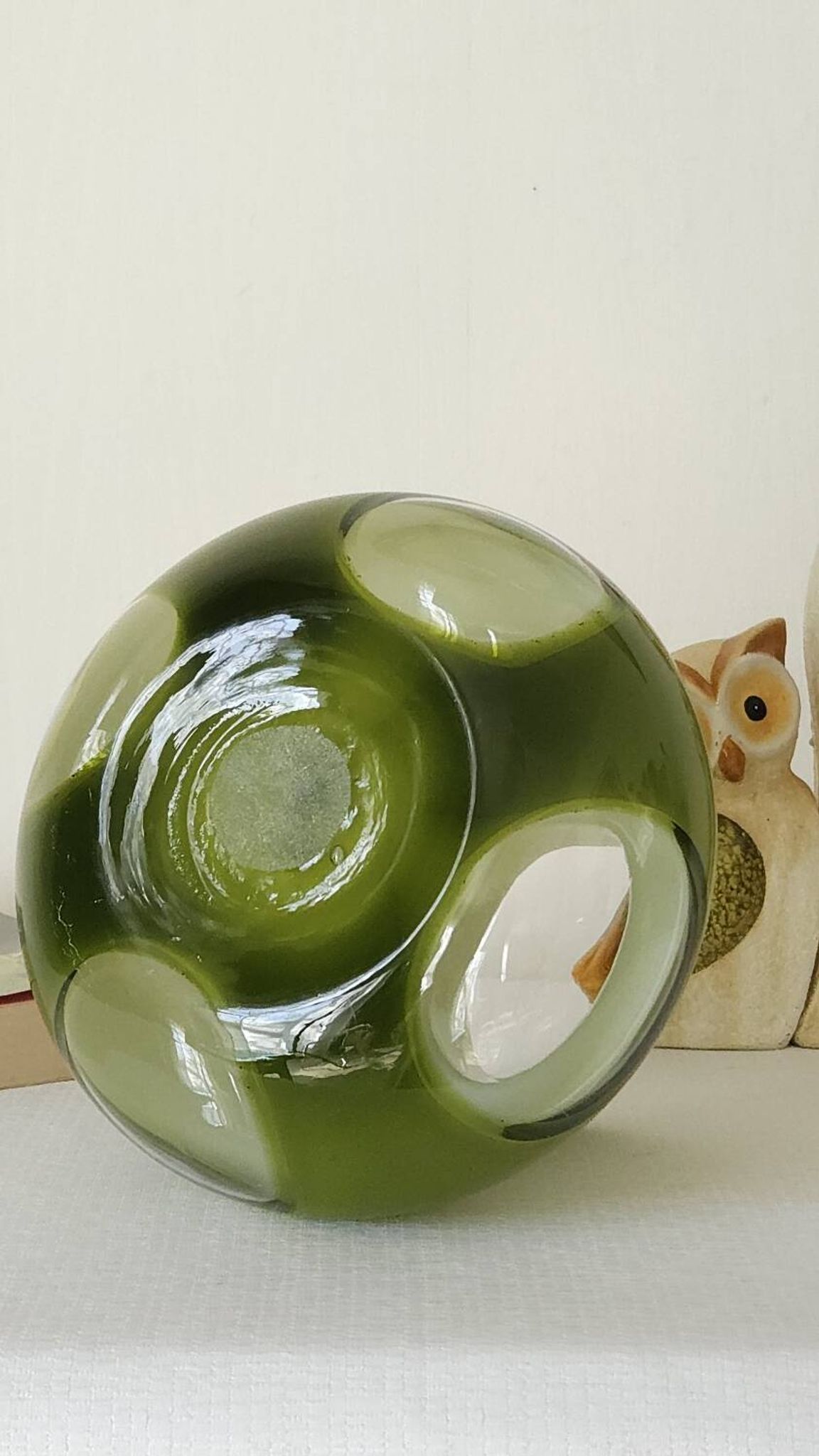 Vase en verre soufflé Space Age