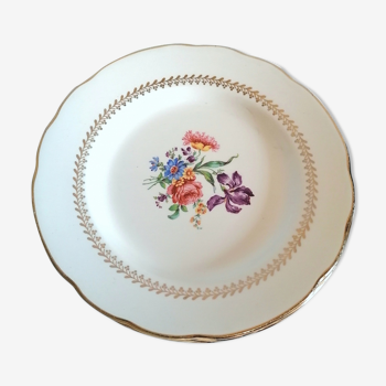 Gien Florence earthenware plate service / flowery crockery