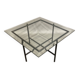 Glass and metal coffee table 1950