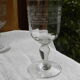 6 old glass glasses engraved glass