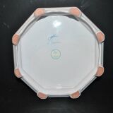 Trivet Octagonal tray in polychrome earthenware MOUSTIERS Lallier