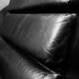 Brutalist black armchair by Boris Krstulović, Yugoslavia, Croatia, 1970s.