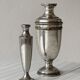 Pair of antique silver-plated vases