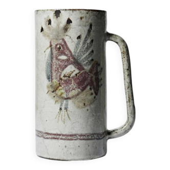 Large mug Le Mûrier Gustave Reynaud Vallauris vintage 1960s