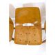 Set of 4 barrel chairs, wooden base, Pierre Guariche, Steiner, 1950s.