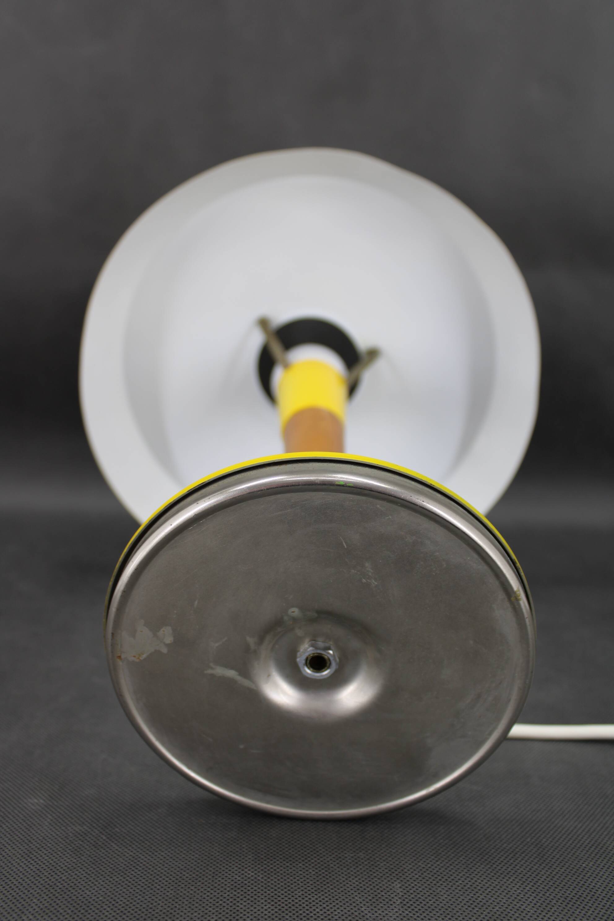 1970s Yellow Table Lamp by Kamenicky Senov , Czechoslovakia