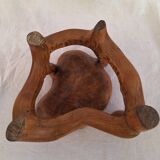 Carved wooden empty pocket.