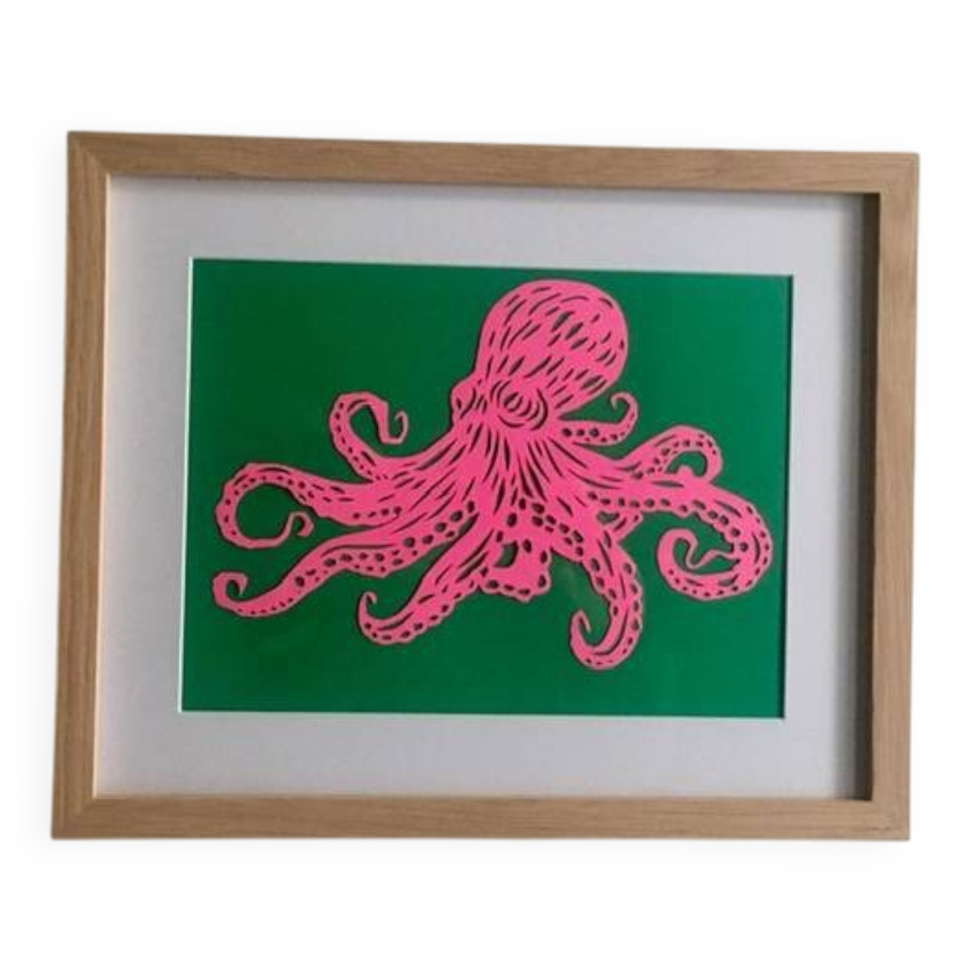 Colour paper work of the octopus