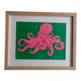 Colour paper work of the octopus