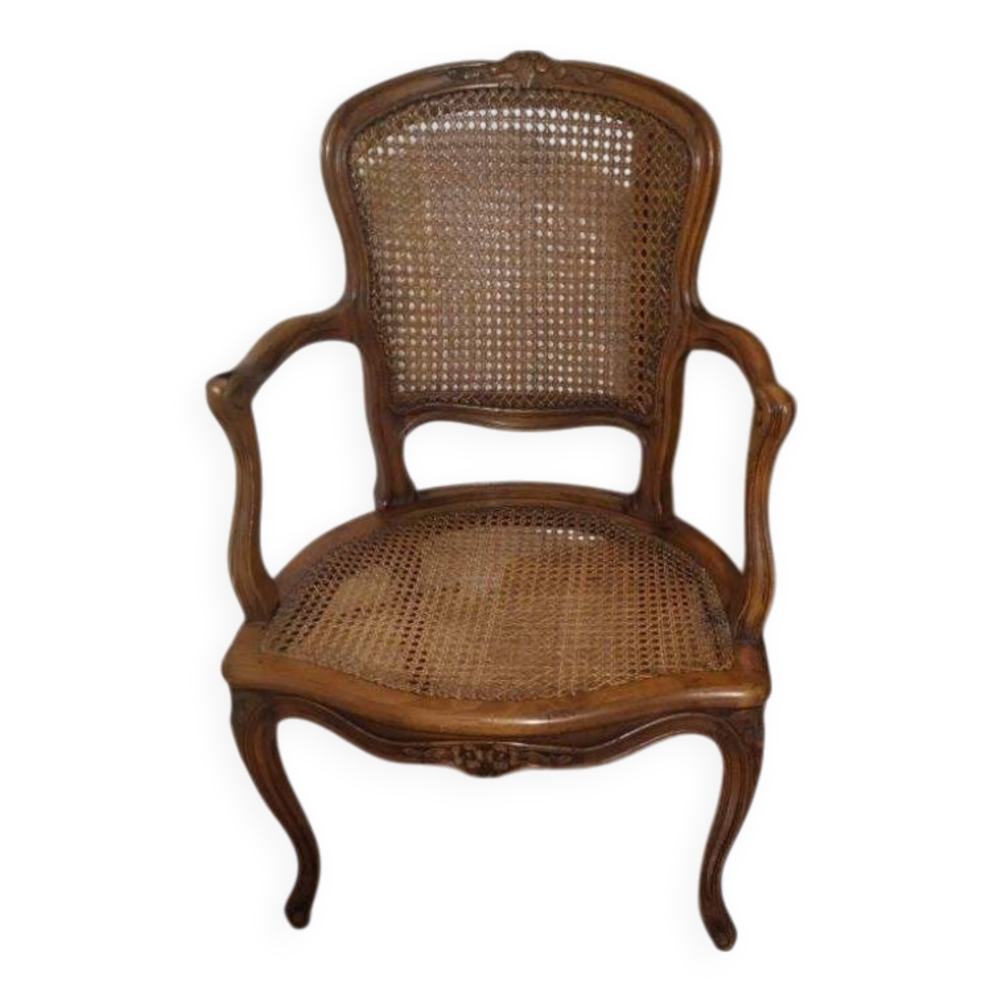 Cane armchair