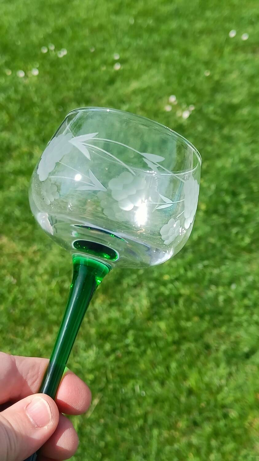 Antique engraved glasses