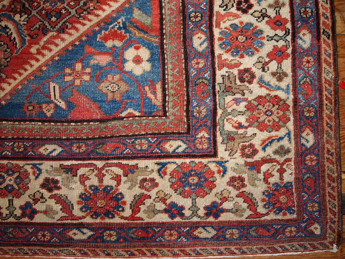 Hand made antique Persian Mahal rug 274cm x 359cm 1900s - 1B212