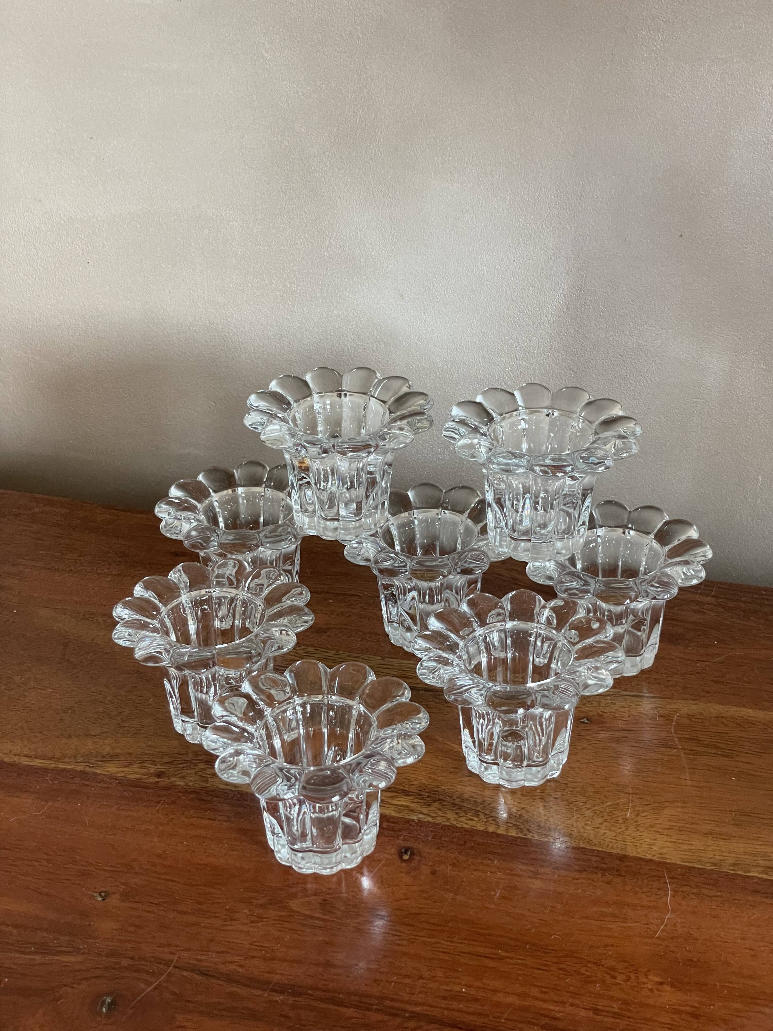 8 flower tealight holders Italy