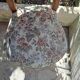 Brown varnished wooden chair 1940 Fabric chair with jacquard seat, upholstery manufacturing