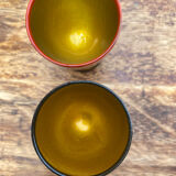 2 wooden egg cups Russian folklore