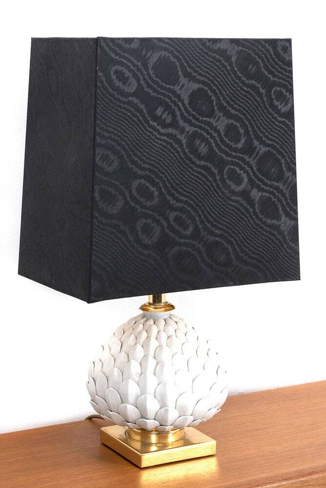 Table Light in Brass and Porcelain