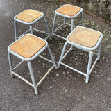 Set of 4 industrial stools