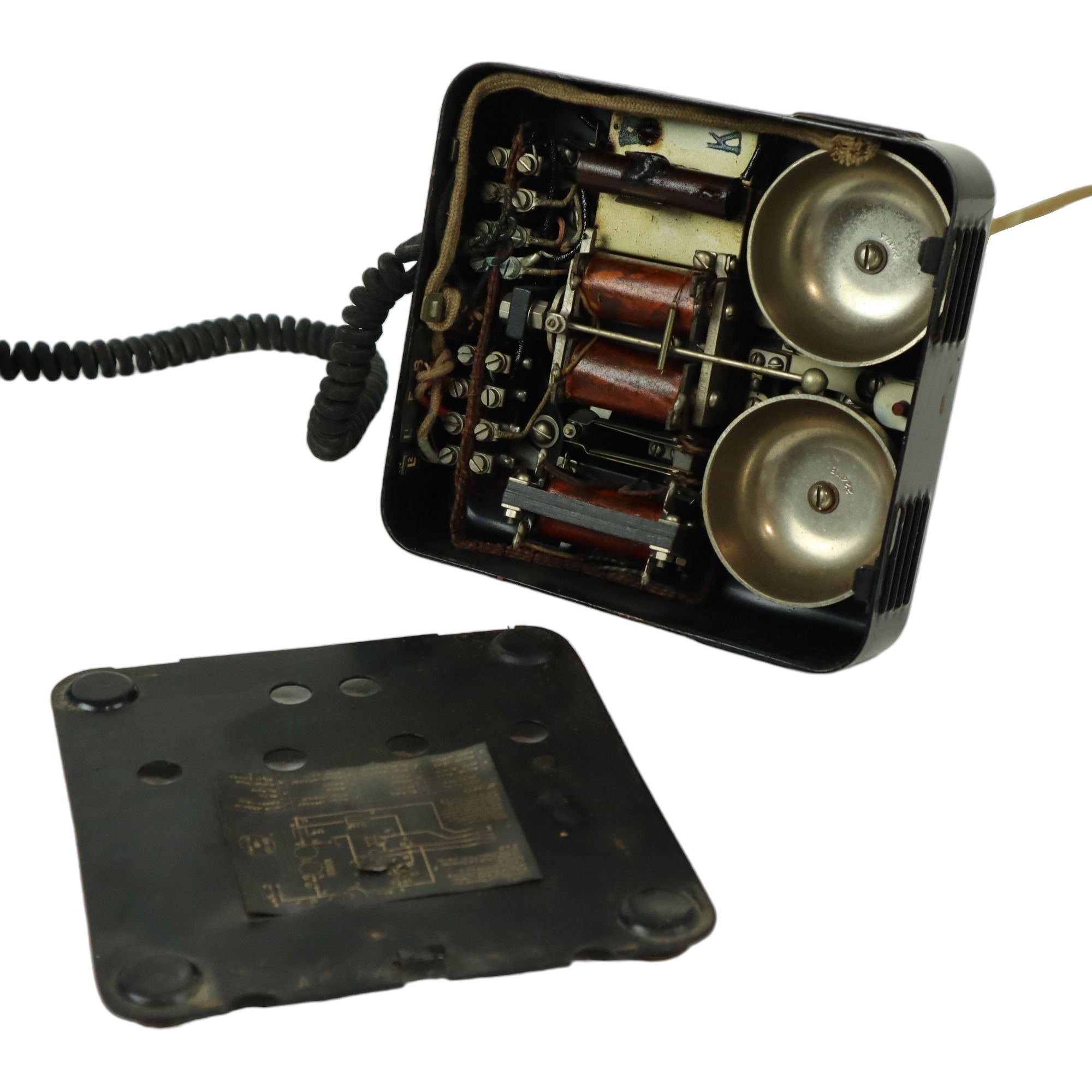 Old Turntable Telephone Bakelite And Metal Bell Telephone Company Belgium 1939