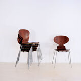 6 ant chairs by Arne Jacobsen for Fritz Hansen