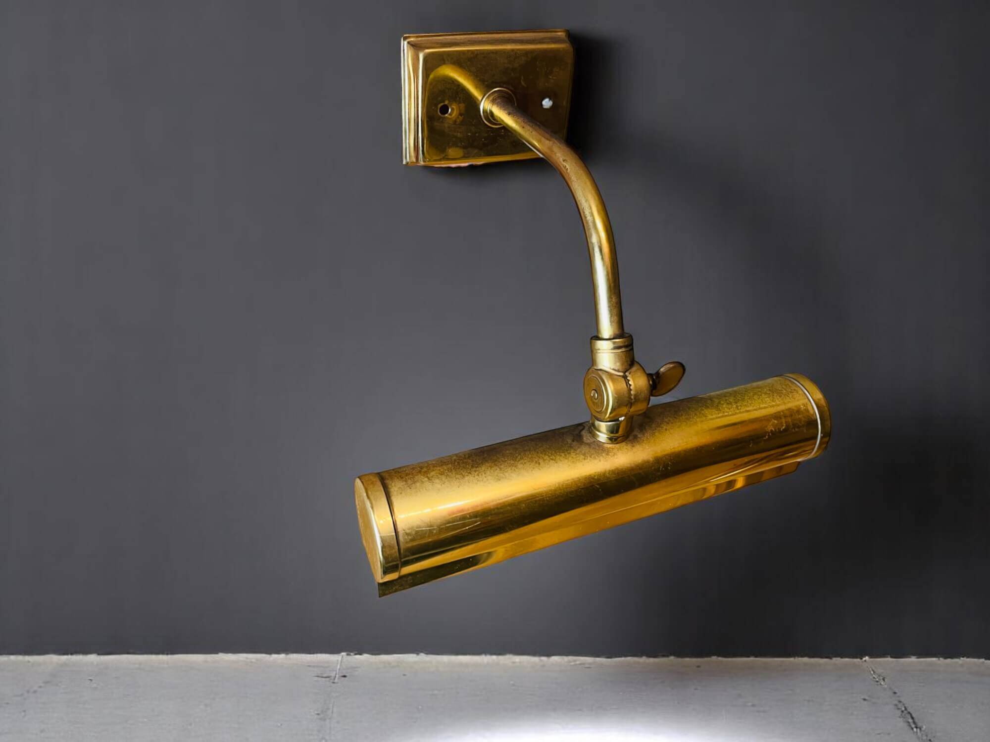 Lot of 3 djustable brass wall picture light up