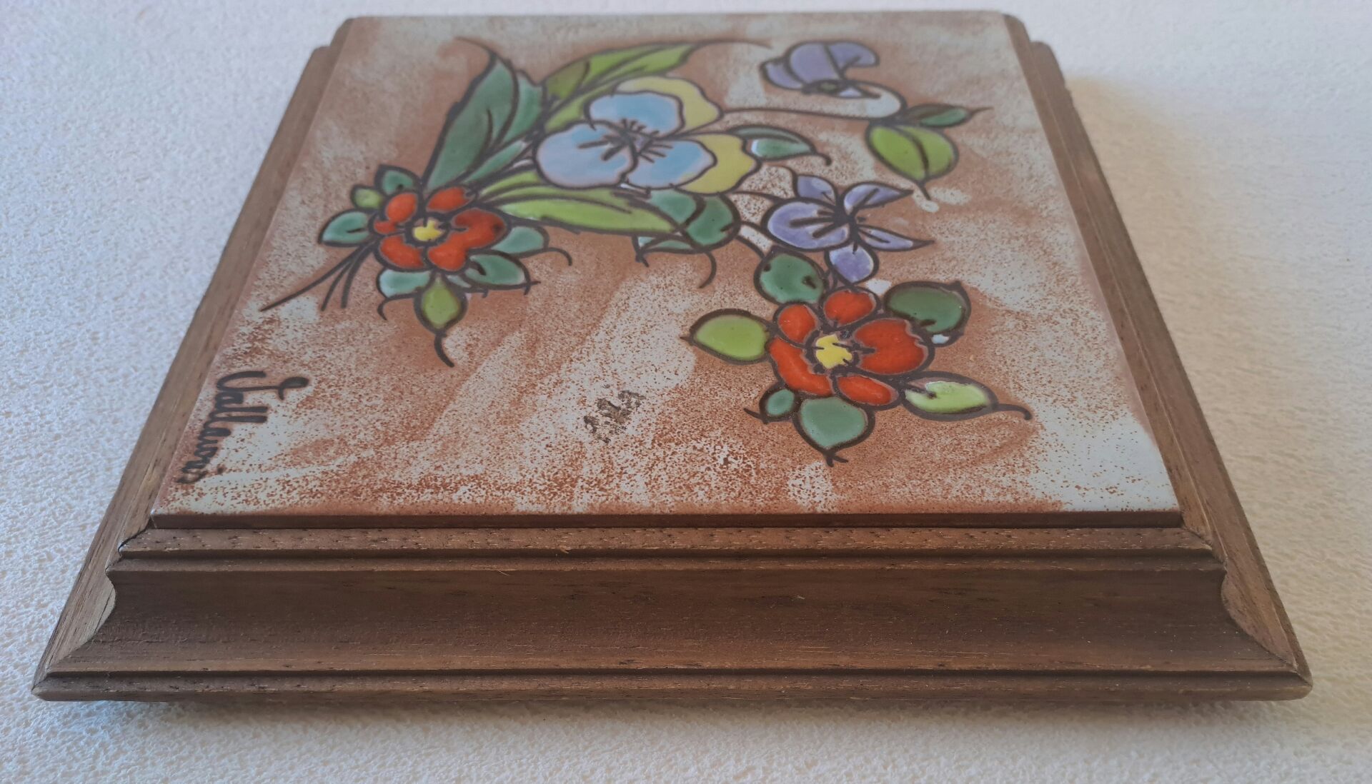 Ceramic tile trivet Vallauris