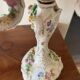 Pair of candelabra with 4 light sources in porcelain. Late 19th century.