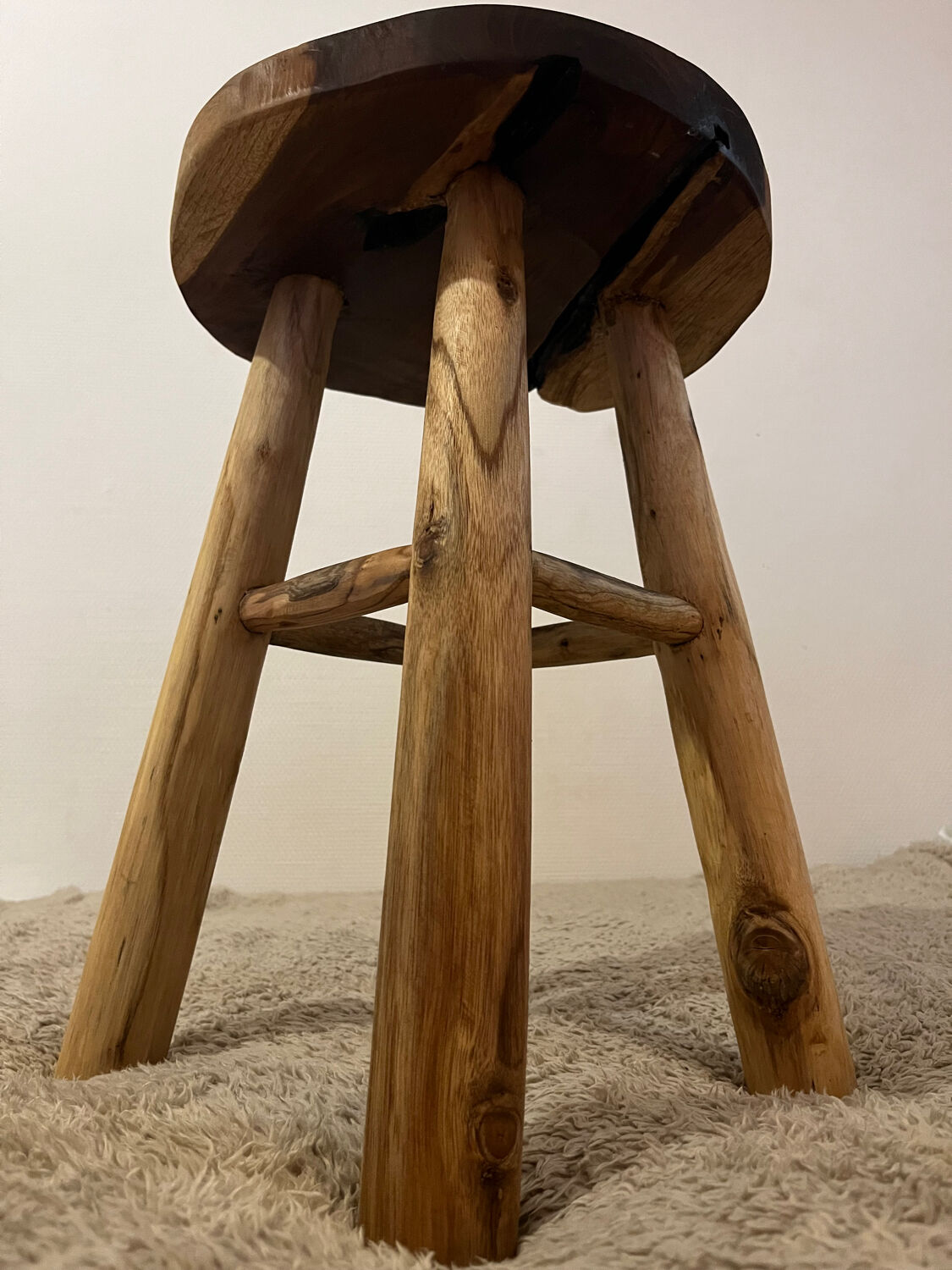 4-legged wooden stool
