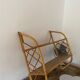 Vintage bamboo rattan shelf