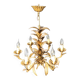 Vintage gilt metal pineapple leaf chandelier, 1960s