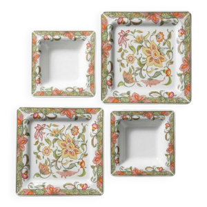 4 assiettes, plats vintage