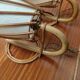 Pair of rattan wall lamps