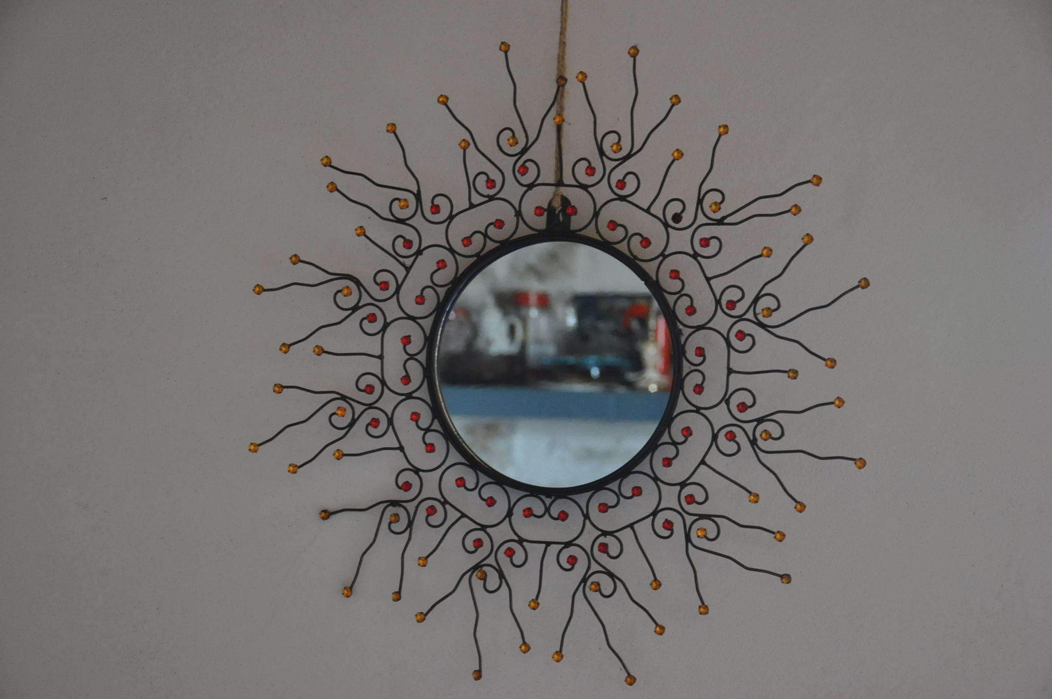 Vintage sun mirror wire