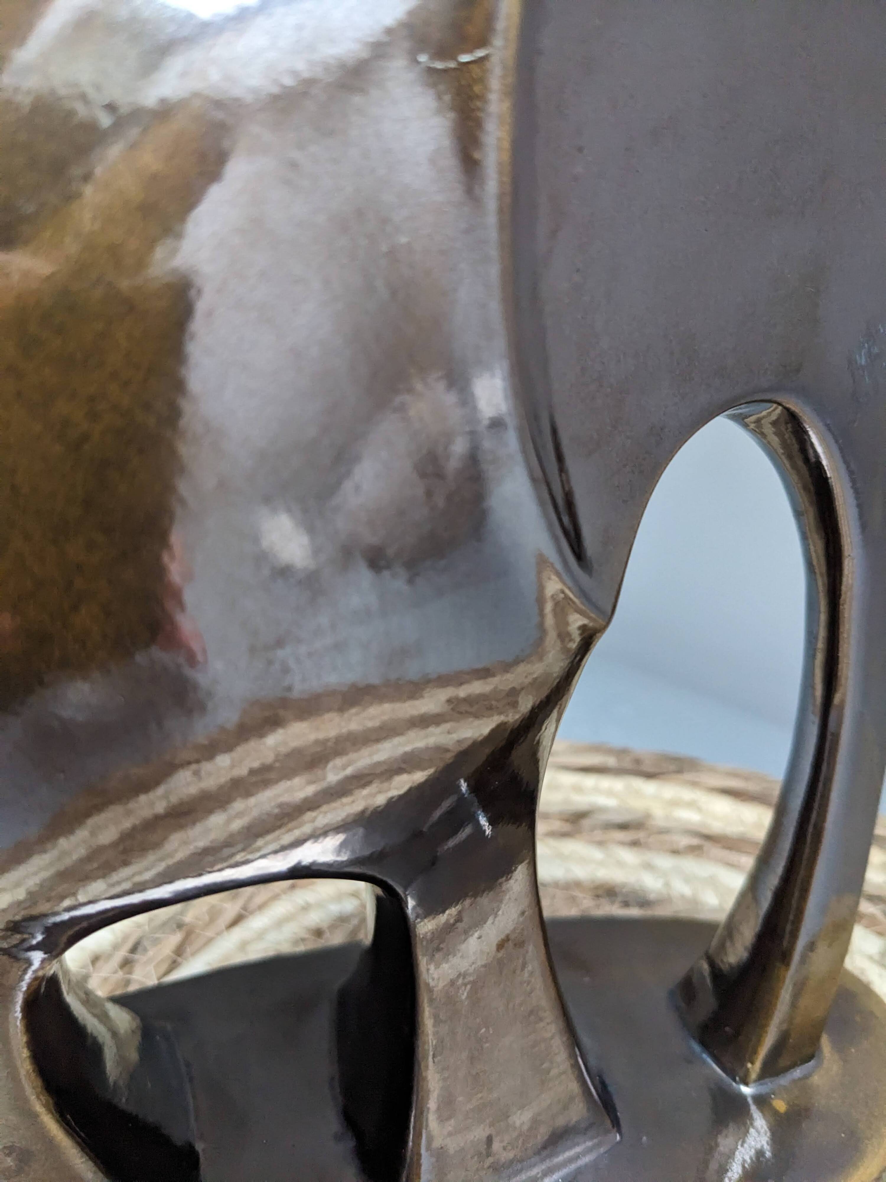 Glazed ceramic elephant