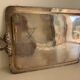 Large silver-plated copper serving tray, 19th century - 80 x 48 cm
