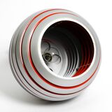 1960s spherical Space Age ceiling lamp with slats made of heavy metal