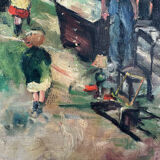 Vintage painting "The Auction"