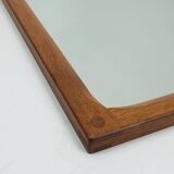 Miroir rectangulaire en teck par Aksel Kjersgaard, Danemark années 1970