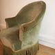 Vintage toad chair in green velvet