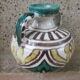 Coloured ceramic vase: arabesques, with Arabic inscription