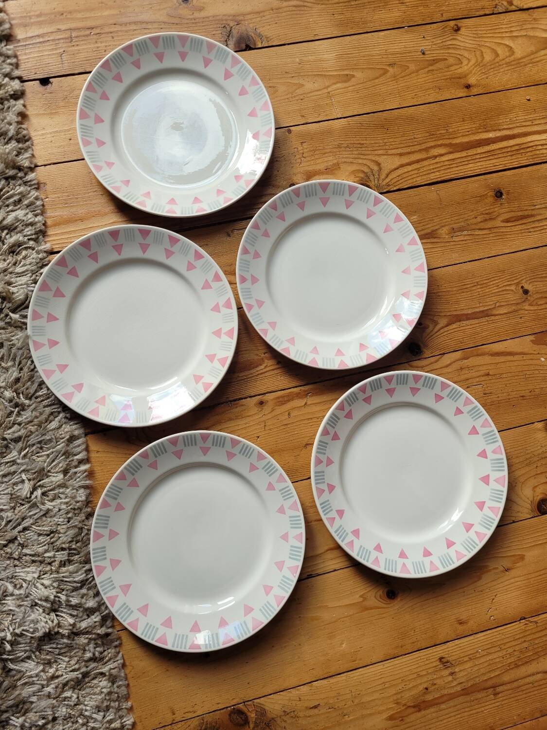 Set of 5 flat plates FB 66 Badonviller