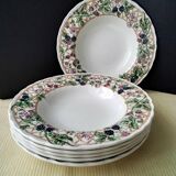 6 Churchill Blackberry Trellis Deep Plates