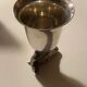 Calice or silver metal glass 19th century horse head